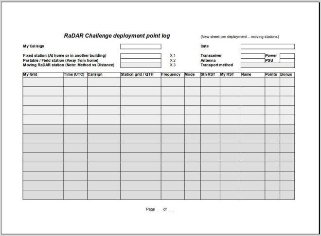 RADAR-log-sheet